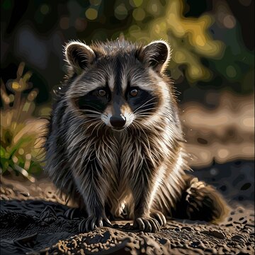 Mapache con M&aacute;scara Facial