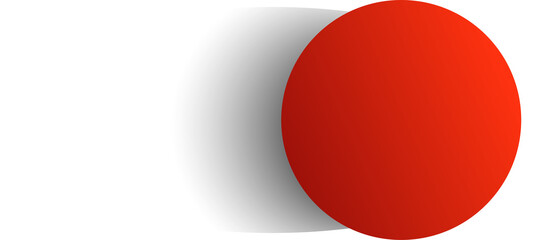 Circle red paper and shadow. Decoration design