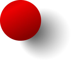 Circle red paper and shadow. Decoration design