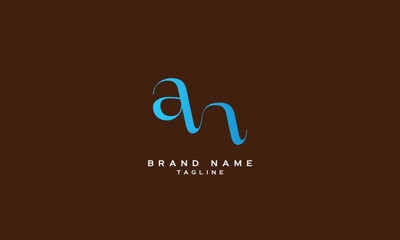 Obraz premium AH, HA, Abstract initial monogram letter alphabet logo design