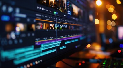 Screen capture of a video editing software interface with a timeline, showcasing the tools and features available for seamless post-production workflow