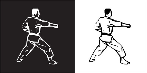 IIlustration Vector graphics of martial art icon