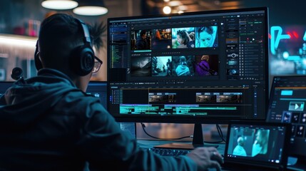 Screen capture of a video editing software interface with a timeline, showcasing the tools and features available for seamless post-production workflow