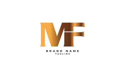 MF, FM, Abstract initial monogram letter alphabet logo design