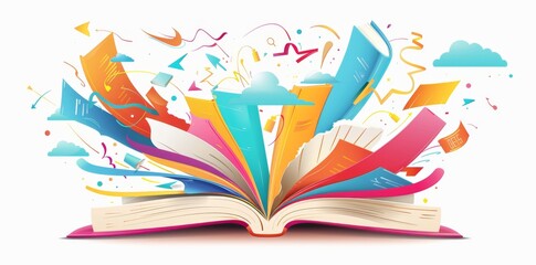 3D desktop background generated using AI, abstract education theme