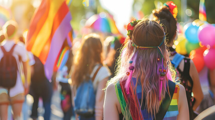 LGBTQ community, colorful parade