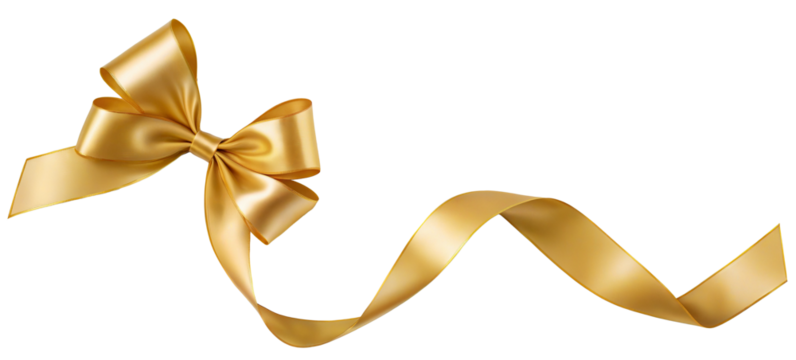 ribbon bows on a transparent background