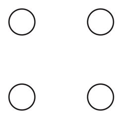 4 dots square settings or options icon, Help option account concept, trendy flat style for your design, logo, website, social media, UI, mobile app. EPS 10/AI