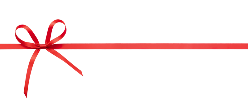 ribbon bows on a transparent background