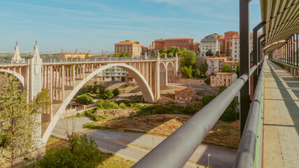 Viaducto de Teruel, Spain with Cityscape in Background