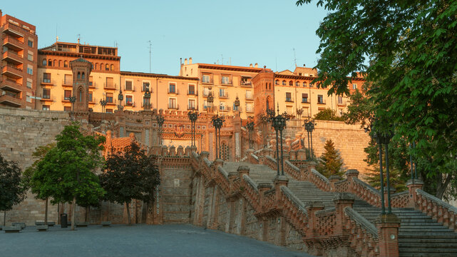 Sunset at Escalinata del Ovalo, Teruel, Spain