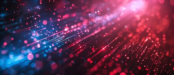 Fototapeta premium Abstract technology lines with a futuristic glow in red and blue