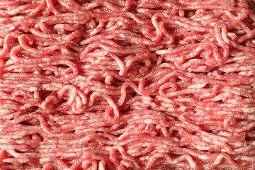 Raw ground meat as background, top view
