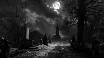 night black and white pictures for horror background