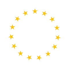 The wreath of stars of EU isolated on white background. Vector EPS10