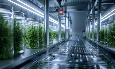 Fototapeta premium High-tech facility for cannabis processing