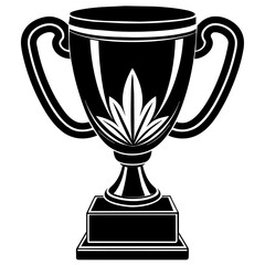 gold trophy cup vector illustration