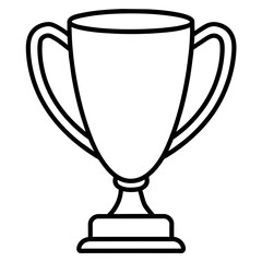 gold cup isolated on white background