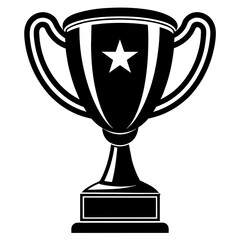 gold trophy cup vector illustration