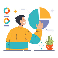 Segmentation concept. Flat vector illustration