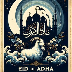 Eid al Adha celebration background design template 