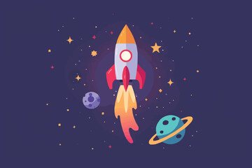 space vector illustration and alien astronaunts