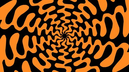 Geometric curved line abstract background orange color 