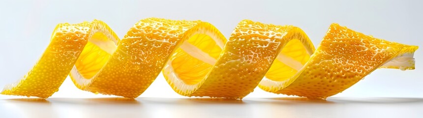 Beautifully sliced ​​lemon close-up. 