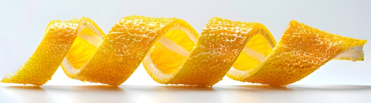 Beautifully sliced ​​lemon close-up. 