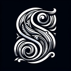 Vintage S text mascot logo design 