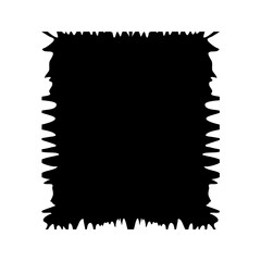 Torn shape pieces set. Set of colored jagged paper square. Zig zag square shape with jagged edges