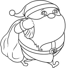 Santa claus with a big bag