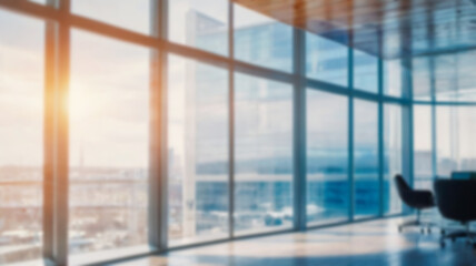 Beautiful blurred background of a modern office