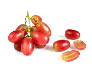 Fresh red seedless grapes