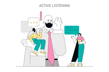 Soft Skills Flat Vector illustration.