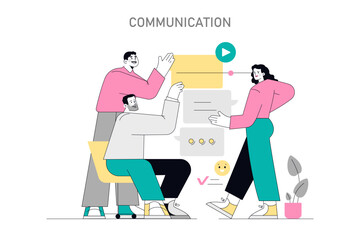 Soft Skills Flat Vector illustration.