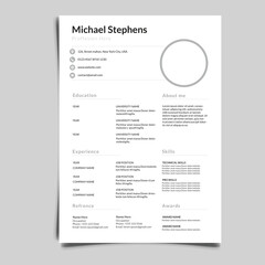 Minimal and Professional cv template