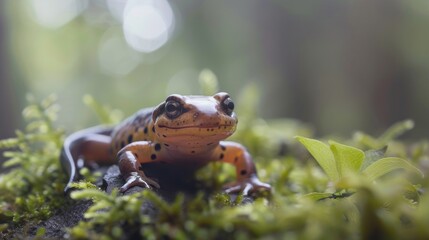 Fototapeta premium Salamander in nature, national geography, Wide life animals