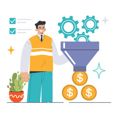 Website Optimization set. Flat vector illustration.