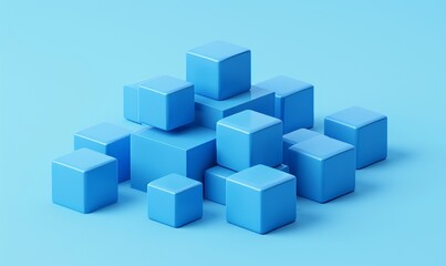 An abstract 3D render on a geometric background design