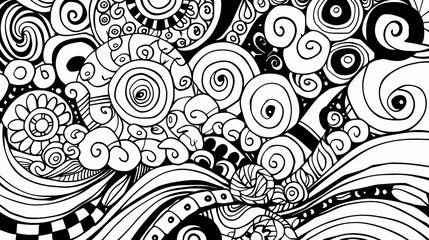Obraz premium Adult colouring book page