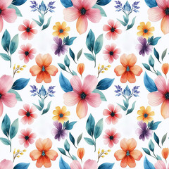 Fototapeta premium Elegant Floral Watercolor Pattern