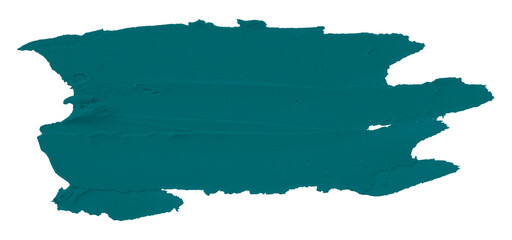 Fototapeta premium Green plasticine brush isolated on transparent background.