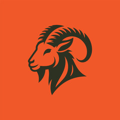 Illustrator design Creative Goat logo design goat icon modern company logo, Goat logo icon vector design