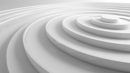 Obraz premium The picture shows a clean and simple 3D render illustration. Abstract rings background for a business presentation. Radial bright pattern concept. Modern texture for the surface.