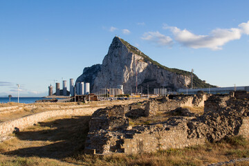 View of the Rock of Gibraltar, from La Línea de la Concepción.