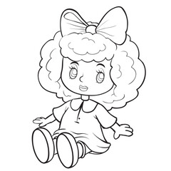 doll with a big bow on her head