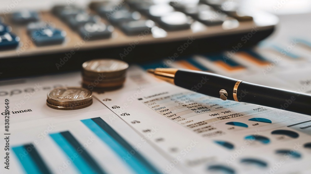 Poster an image of a financial document with highlighted stock market figures and investment data