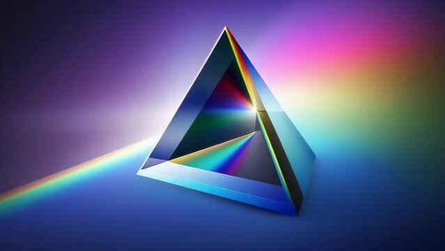 abstract triangle prism light moving background animation art - 4k new stock video footage animation design AI