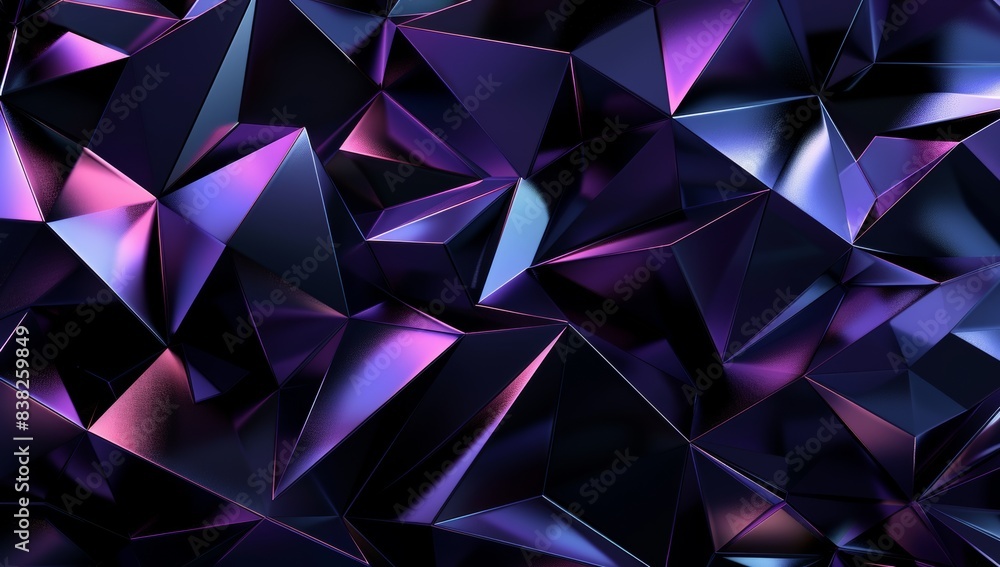 Poster detailed, abstract rendering of geometric surface with triangles. background design for posters, cov